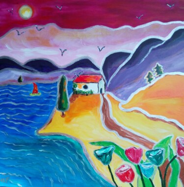 Peinture intitulée "Les oiseaux." par Marc Felix, Œuvre d'art originale, Acrylique
