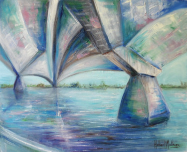 Peinture intitulée "L'arche de la Vallée" par Hubert Mathieu, Œuvre d'art originale, Huile