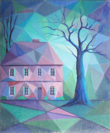 Peinture intitulée "L'Arbre" par Hubert Mathieu, Œuvre d'art originale, Huile