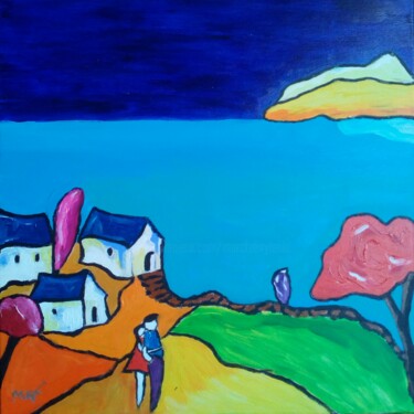 Peinture intitulée "La baie." par Marc Felix, Œuvre d'art originale, Acrylique