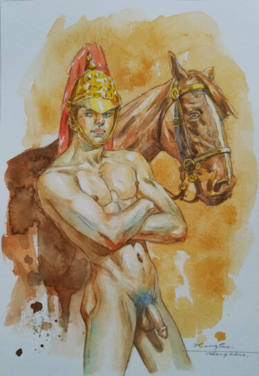 绘画 标题为“Watercolor painting…” 由Hongtao Huang, 原创艺术品, 水彩