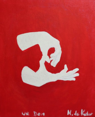 Painting titled "Un don" by Nolwenn De Kerhor, Original Artwork, Acrylic
