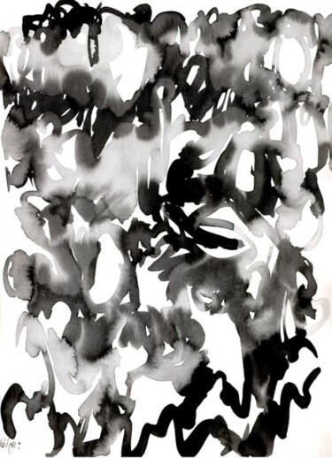 Tekening getiteld "mouvement8" door Mohamed Barrak, Origineel Kunstwerk