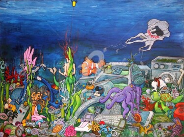 Peinture intitulée "Untitled-one by #2n…" par Denis Michel (2nyss), Œuvre d'art originale, Acrylique