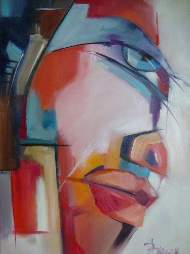 Painting titled "VIEWER" by Sonja Brzak, Original Artwork, Oil