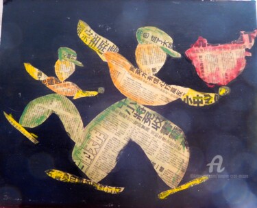 Peinture intitulée "Zhongguo" par Simone Cros-Morea, Œuvre d'art originale, Acrylique