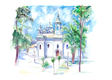 Drawing titled "The Place of Faith" by Aleksandr Petrunin, Original Artwork, Ink
