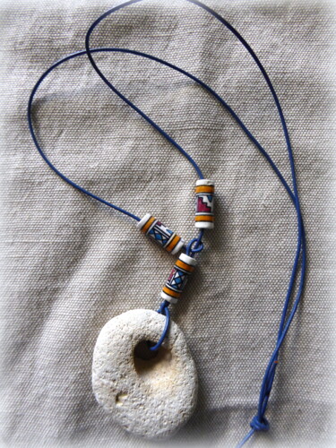 Artisanat intitulée "Collier ethnique" par Laure Barlet, Œuvre d'art originale, Colliers