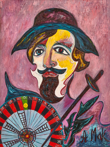 Schilderij getiteld "Adventurer" door Anna Makarova, Origineel Kunstwerk, Olie