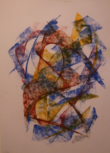 Dessin intitulée "40 / Valses Dentell…" par Jean-Christophe Hilaire, Œuvre d'art originale, Craie