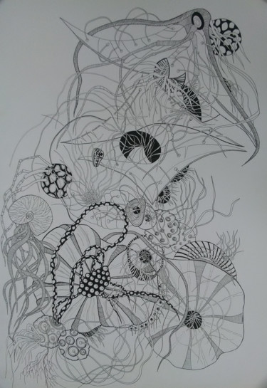 Drawing titled "unlimited-dream-n-1" by Christophe Gueraut, Original Artwork, Marker