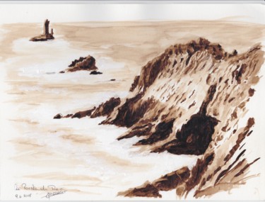Painting titled "pointe du raz #arti…" by Alain Elshocht, Original Artwork, Pigments