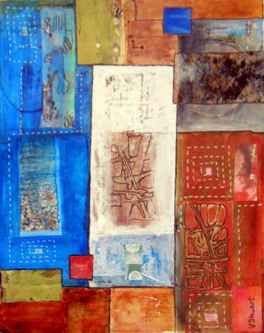 Pictographs Collages titled "Pictographs" by Veronica Stewart, Original Artwork