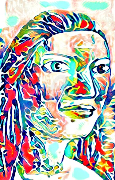 Arts numériques intitulée "Portrait de jeune f…" par Renaud Klumpp, Œuvre d'art originale, Travail numérique 2D