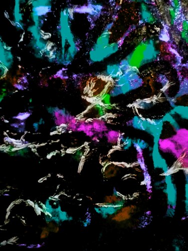 Peinture intitulée "###t€r€###cosmos#2#" par Teretoma Tapi, Œuvre d'art originale