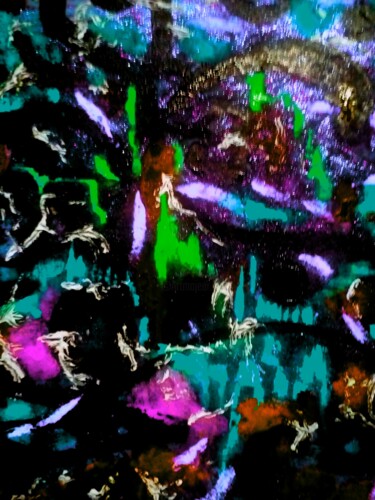 Peinture intitulée "###t€r€###cosmos#3#" par Teretoma Tapi, Œuvre d'art originale