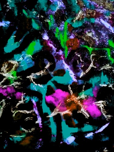 Peinture intitulée "###t€r€###cosmos#4#" par Teretoma Tapi, Œuvre d'art originale