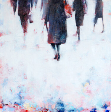 Painting titled "White sound 1." by Igor Shulman, Original Artwork, Oil
