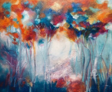 Peinture intitulée "Lucioles de jour" par Domassini, Œuvre d'art originale, Acrylique