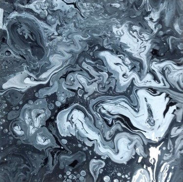 Peinture intitulée "Jupiter" par Hkine, Œuvre d'art originale, Acrylique