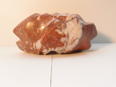 Sculpture intitulée "Poisson archaïque" par Xavier Malbreil, Œuvre d'art originale, Pierre