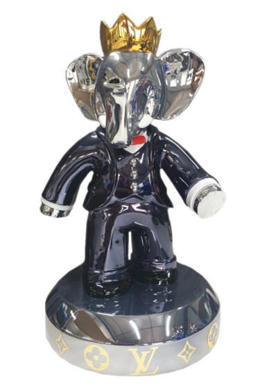 Babolex Louis Vuitton Noir Socle Titane 60 cm 雕塑 标题为“Babolex Louis Vuitt…” 由Vincent Faudemer, 原创艺术品, 树脂