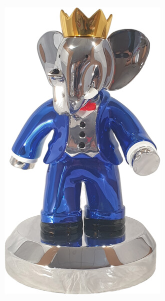 Babolex Classique Bleu Socle Titane 60 cm 雕塑 标题为“Babolex Classique B…” 由Vincent Faudemer, 原创艺术品, 树脂