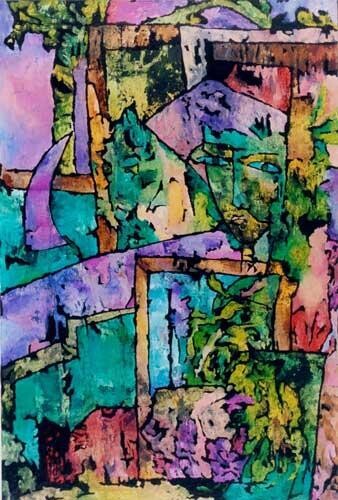 Malarstwo zatytułowany „No.G 50” autorstwa Małgorzata Krasucka, Oryginalna praca, Olej Zamontowany na Drewniana rama noszy