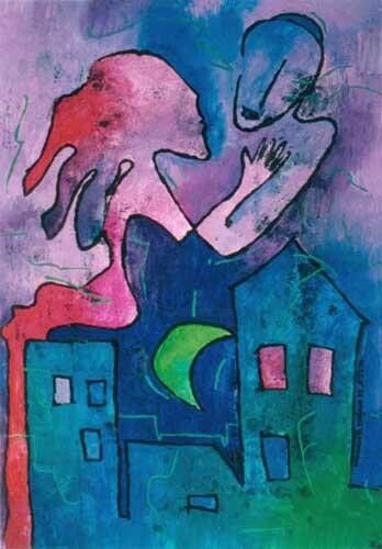 Malarstwo zatytułowany „No.G43 Powroty” autorstwa Małgorzata Krasucka, Oryginalna praca