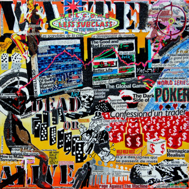 「trader-confessions」というタイトルの絵画 Patrice Chambrierによって, オリジナルのアートワーク, ステンシル