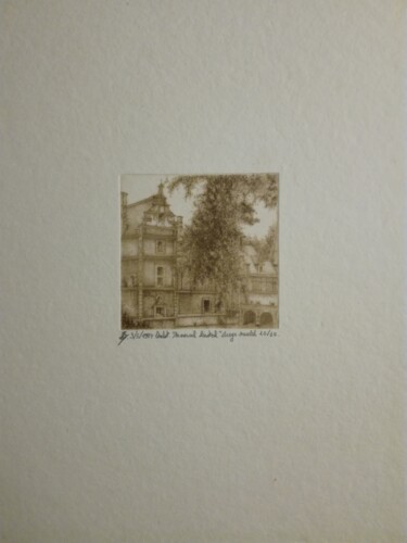 印花与版画 标题为“Moorselkasteel” 由Lucienne Van Sande, 原创艺术品, 雕刻
