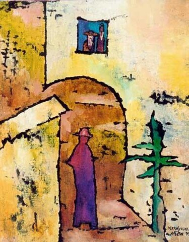 Malarstwo zatytułowany „G55 Jerozolima3” autorstwa Małgorzata Krasucka, Oryginalna praca