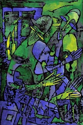 Malarstwo zatytułowany „No.G7 Klezmorim” autorstwa Małgorzata Krasucka, Oryginalna praca