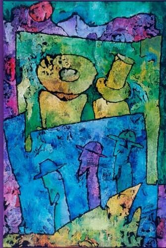 Malarstwo zatytułowany „No.G13” autorstwa Małgorzata Krasucka, Oryginalna praca, Olej Zamontowany na Drewniana rama noszy