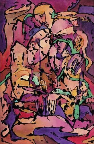 Malarstwo zatytułowany „No.G9” autorstwa Małgorzata Krasucka, Oryginalna praca, Olej Zamontowany na Drewniana rama noszy