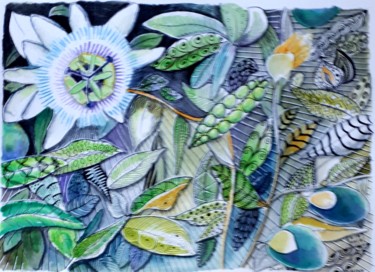 Peinture intitulée "SPRING BLOSSOM 2" par Ervalena, Œuvre d'art originale, Aquarelle