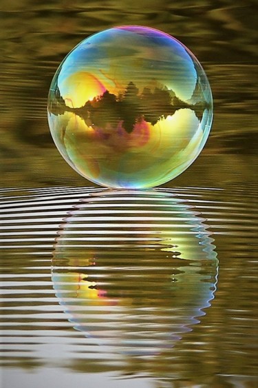 Photographie intitulée "REFLET" par Patrick Vincent, Œuvre d'art originale, Photographie non manipulée Monté sur Aluminium