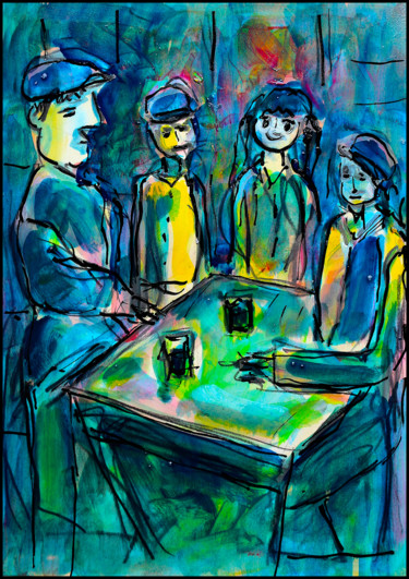 「MR NICEMAN」というタイトルの絵画 Jean Mirreによって, オリジナルのアートワーク, オイル