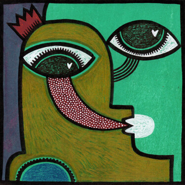 Dessin intitulée "Fusionnel" par Fabienne Chemin, Œuvre d'art originale