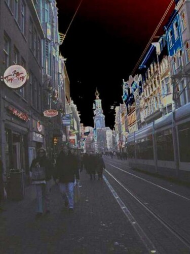 Digital Arts titled "amsterdam street 2" by Małgorzata Krasucka, Original Artwork