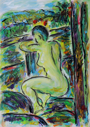 제목이 "FAUNE"인 미술작품 Jean Mirre로, 원작, 기름