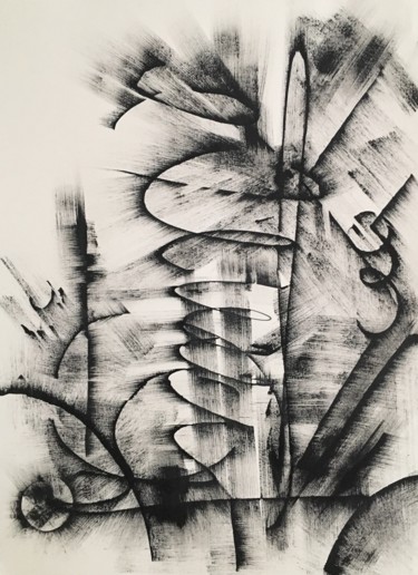 图画 标题为“Black and White Abs…” 由Khrystyna Kozyuk, 原创艺术品, 墨