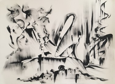 图画 标题为“Black and White Abs…” 由Khrystyna Kozyuk, 原创艺术品, 墨