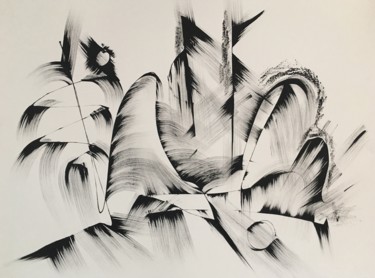 图画 标题为“Black and White Abs…” 由Khrystyna Kozyuk, 原创艺术品, 墨