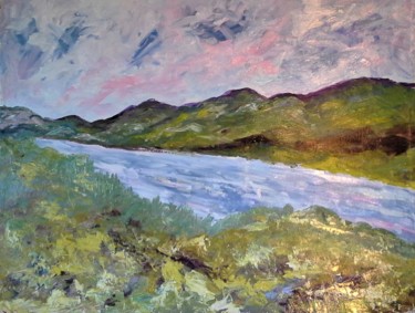 Painting titled "LAKES INLET" by David Cade, Original Artwork, Oil