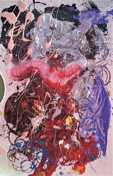 Painting titled "ANCIENT FOSSIL MICR…" by David Cade, Original Artwork, Enamel