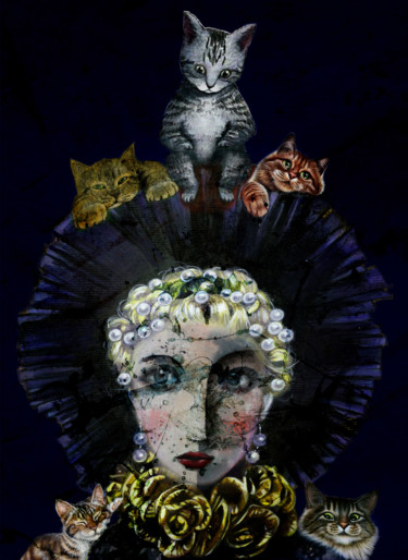 nous sommes tous fous ici Arts numériques intitulée "nous sommes tous fo…" par Dodi Ballada, Œuvre d'art originale, Peinture numérique