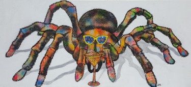Spidercocktail,150x50cm Peinture intitulée "Spidercocktail,150x…" par Sonia Michel, Œuvre d'art originale, Acrylique