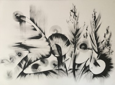 图画 标题为“Black and White Abs…” 由Khrystyna Kozyuk, 原创艺术品, 墨