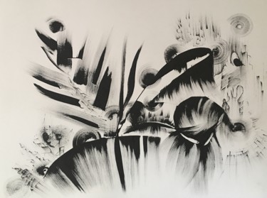 图画 标题为“Black and White Abs…” 由Khrystyna Kozyuk, 原创艺术品, 墨